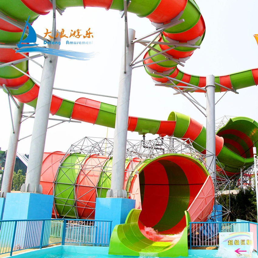 Attraction Park Equipment Pool Slide Fiberglass Playground Equipment Parts